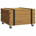 vidaXL Table basse Marron 60 x 60 x 38 cm Bois de teck massif