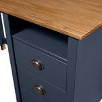 vidaXL Bureau Hill Gris 150x50x74 cm Bois de pin solide
