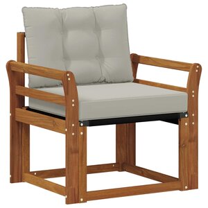 vidaXL Canapé d’extérieur Bois d'Acacia Massif Gris Naturel et Clair