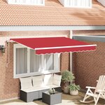 vidaXL Auvent Rétractable Rouge et Blanc