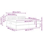 vidaXL Lit avec rangement et matelas avec matelas Crème 200 x 200 cm