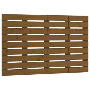 vidaXL Tête de lit murale Marron miel 96x3x63 cm Bois massif de pin