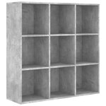 vidaXL Bibliothèque gris béton 98x29x97 5 cm bois d'ingénierie