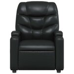 vidaXL Fauteuil de massage inclinable Noir Similicuir