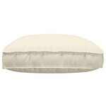 vidaXL Coussin Crème 120 x 80 x 12 cm Tissu Oxford
