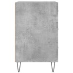 vidaXL Table de chevet gris béton 40x40x66 cm bois d'ingénierie