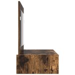 vidaXL Table de maquillage murale Chêne fumé 100x40x70 cm
