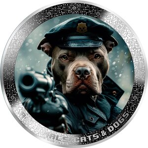 Pièce de monnaie en Argent 1000 Francs g 31.1 (1 oz) Millésime 2025 AI-Nimals POLICE DOG AI-NIMALS (PRÉCOMMANDE)