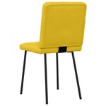 vidaXL Chaises à manger lot de 4 jaune velours
