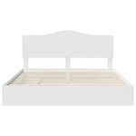 vidaXL Lit de Rangement Blanc 200 x 200 cm Bois d'ingénierie