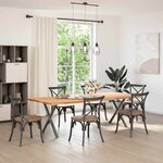 vidaXL Pieds de table à manger en forme de X  2 pièces  anthracite  80 x (72-73) cm  acier