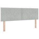 vidaXL Tête de lit LED Gris clair 144 cm Velours