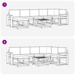 vidaXL Ensemble de canapés d'extérieur 8 Pièces Blanc et anthracite