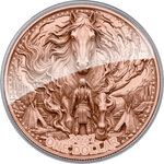 Monnaie GHOST HORSE 5 Oz Cuivre 1$ USA 2027 (PRÉCOMMANDE)