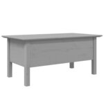 vidaXL Table basse BODO gris 100x55x46 cm bois de pin massif