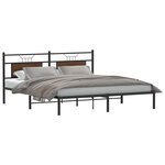 vidaXL Cadre de lit sans matelas chêne marron 183x213 cm