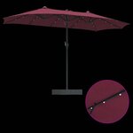 vidaXL Parasol de jardin Bordeaux 385 x 209 x 244 cm Polyester