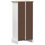 vidaXL Bibliothèque Blanc 46 x 29 x 100 cm Pin massif