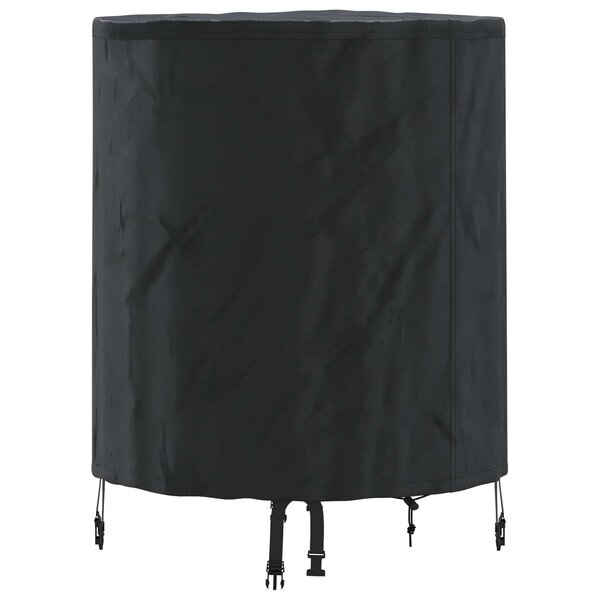 vidaXL Housse de Table 62 x 62 x 70 cm tissu Rond Imperméable Noir