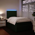 vidaXL Sommier à lattes de lit avec matelas vert foncé 120x190 cm
