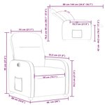 vidaXL Fauteuil inclinable électrique gris nuage tissu
