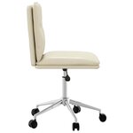 vidaXL Chaise de salle à manger Crème Similicuir