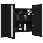 vidaXL Armoire à miroir de salle de bain LED Noir 60x12x45 Acrylique
