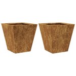 vidaXL Jardinières 2 Pièces 30x30x30 cm acier résistant aux intempéries