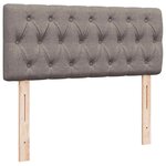 VidaXL Cadre de lit ottoman avec matelas taupe 120x190 cm tissu