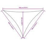 vidaXL Voile de parasol tissu oxford triangulaire 5x7x7 m orange