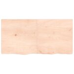 vidaXL Dessus de table 120x60x(2-4) cm bois de chêne massif non traité
