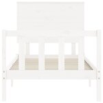 vidaXL Cadre de lit sans matelas blanc 90x200 cm bois de pin massif