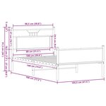 vidaXL Cadre de lit sans matelas chêne sonoma 100x190 cm