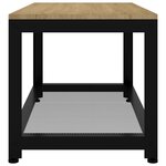 vidaXL Table basse Marron clair et noir 90x45x45 cm MDF et fer