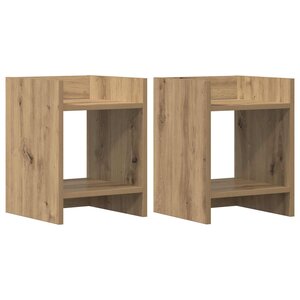 vidaXL Support de Plante 2 pièces Chêne artisanal 30 x 30 x 40 cm