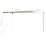 vidaXL Auvent de camping-car et caravane 3 6x2 5x2 15 m Beige
