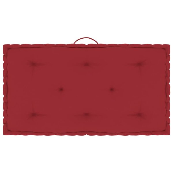 vidaXL Coussin de plancher de palette Rouge bordeaux 73x40x7 cm Coton