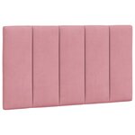 vidaXL Cadre de lit avec tête de lit Rose 90x190 cm Velours