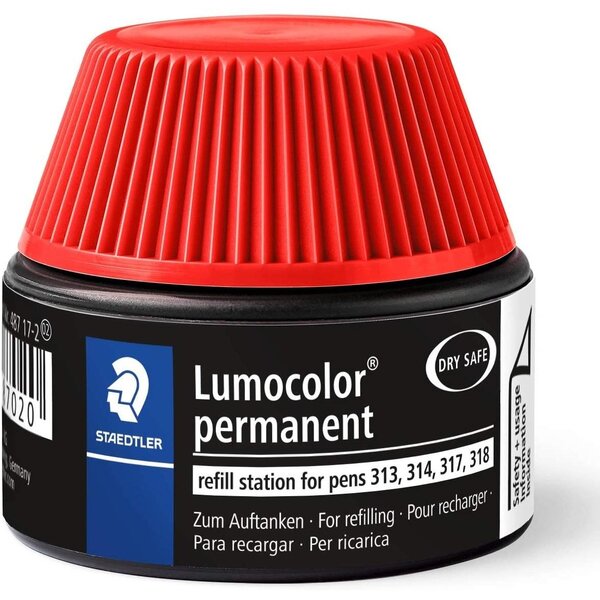 Lumocolor flacon-recharge permanent  rouge staedtler