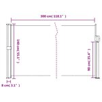 vidaXL Auvent latéral rétractable anthracite 140x300 cm