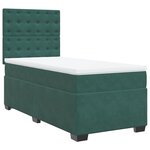 vidaXL Sommier à lattes de lit avec matelas Vert foncé 100x200 cm