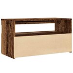 vidaXL Meubles TV avec lumières LED 2 Pièces vieux bois bois d'ingénierie