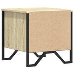 vidaXL Tables de chevet 2 Pièces chêne sonoma 40x41x40 cm bois ingénierie