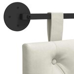 vidaXL Tête de lit suspendue Avec lumière LED Crème Velours