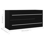 vidaXL Armoire d'évier Noir 100x38 5x48 cm Bois d’ingénierie