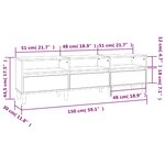 vidaXL Meuble TV chêne sonoma 150x30x44 5 cm bois d'ingénierie