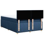 vidaXL Sommier à lattes de lit avec matelas Bleu 140x190 cm Tissu