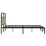 vidaXL Cadre de lit en métal sans matelas chêne sonoma 200x200 cm