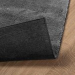 vidaXL Tapis doux à poils moyens et lavable HUARTE Anthracite