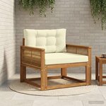 vidaXL Sofa de milieu extérieur Bois d'Acacia Massif Naturel
